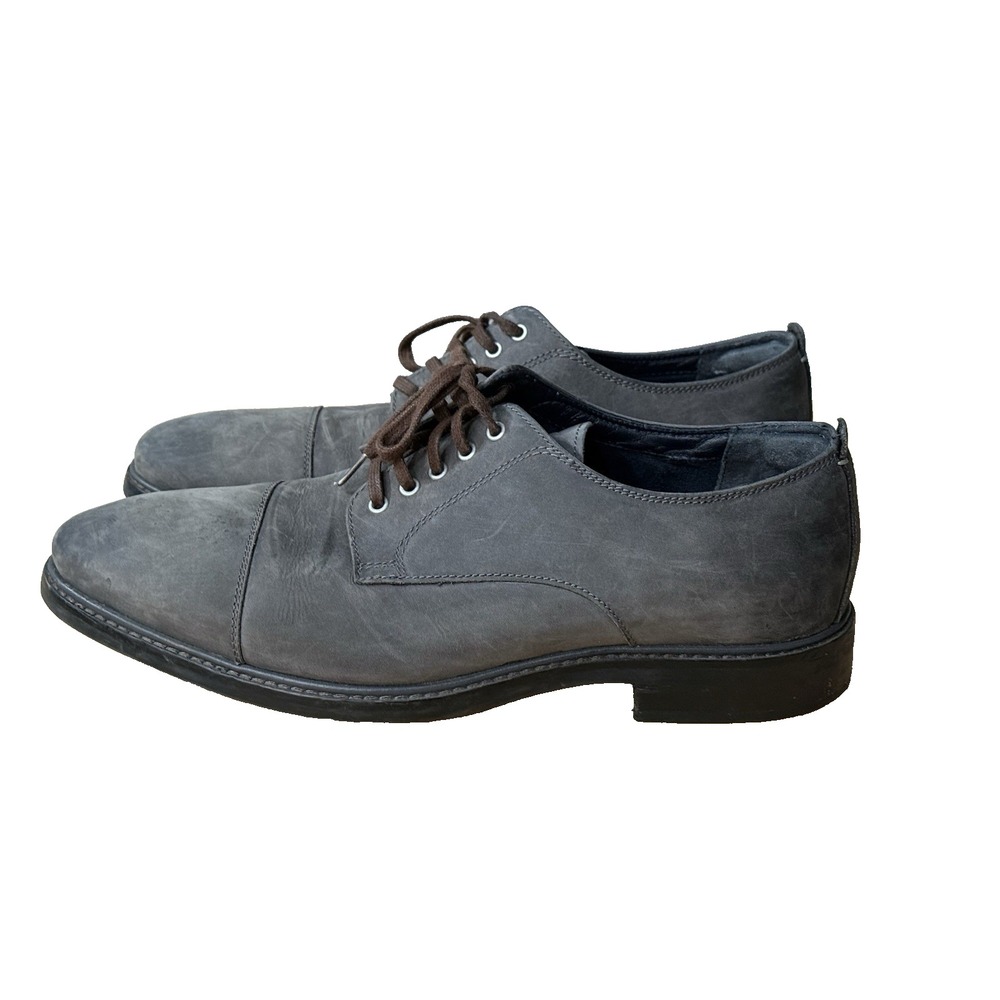 Cole Haan Grand OS Men's Shoes Gray Leather Lace Up Oxford Cap Toe Size‎ 8.5 M